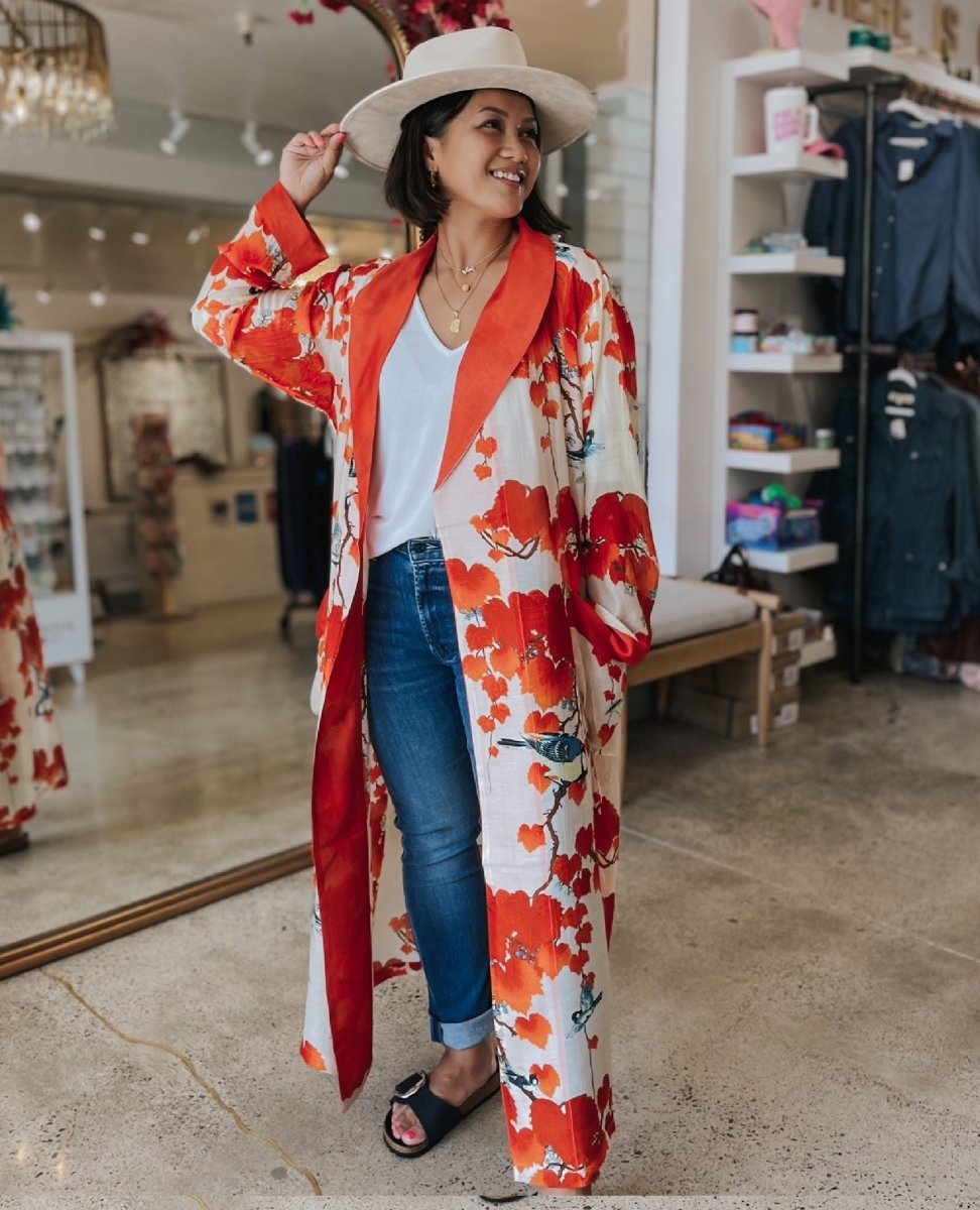 Blossom Branch Robe Gown Kimono - miamidrugpossession