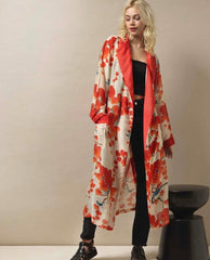 Blossom Branch Robe Gown Kimono - PINK ARROWS