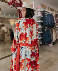 Blossom Branch Robe Gown Kimono - PINK ARROWS