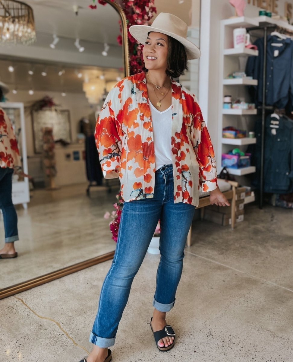 Blossom Branch Short Kimono - miamidrugpossession