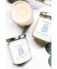 Blue Chalcedony Calming Stone Candle - clearpathherbicide