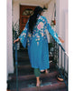 Blue Floral Georgia Robe - miamidrugpossession