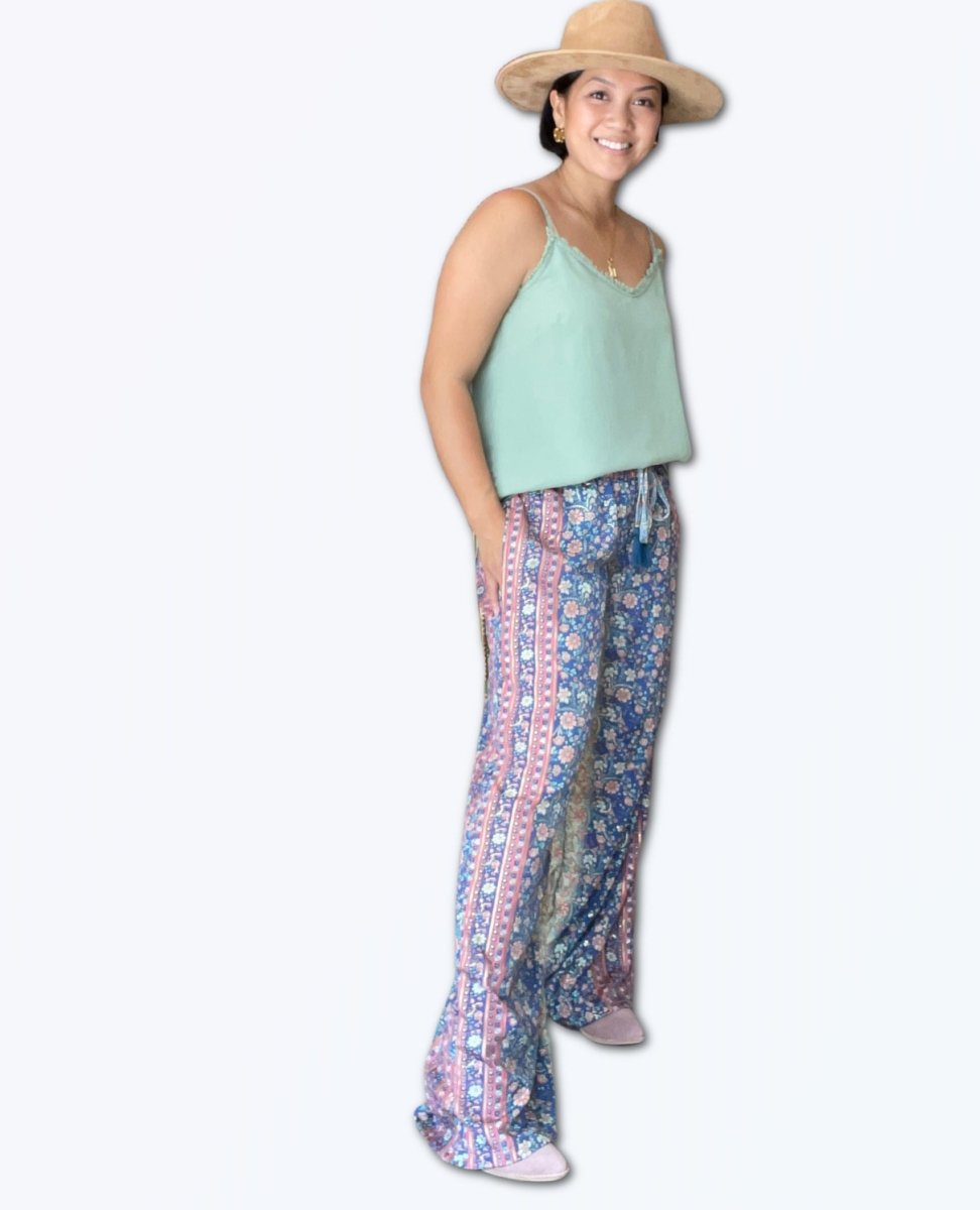 Blue Gold Print Pant - clearpathherbicide