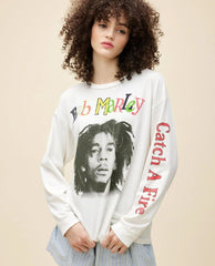 Bob Marley Catch A Fire Long Sleeve - PINK ARROWS