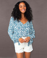 Boho Blouse Denim Ivory - clearpathherbicide