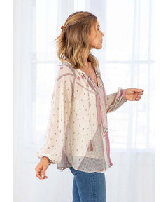 Boho Chiffon Blouse Wine Combo - clearpathherbicide