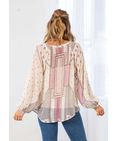 Boho Chiffon Blouse Wine Combo - miamidrugpossession