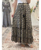 Boho Tiered Skirt Black Gold Combo - clearpathherbicide