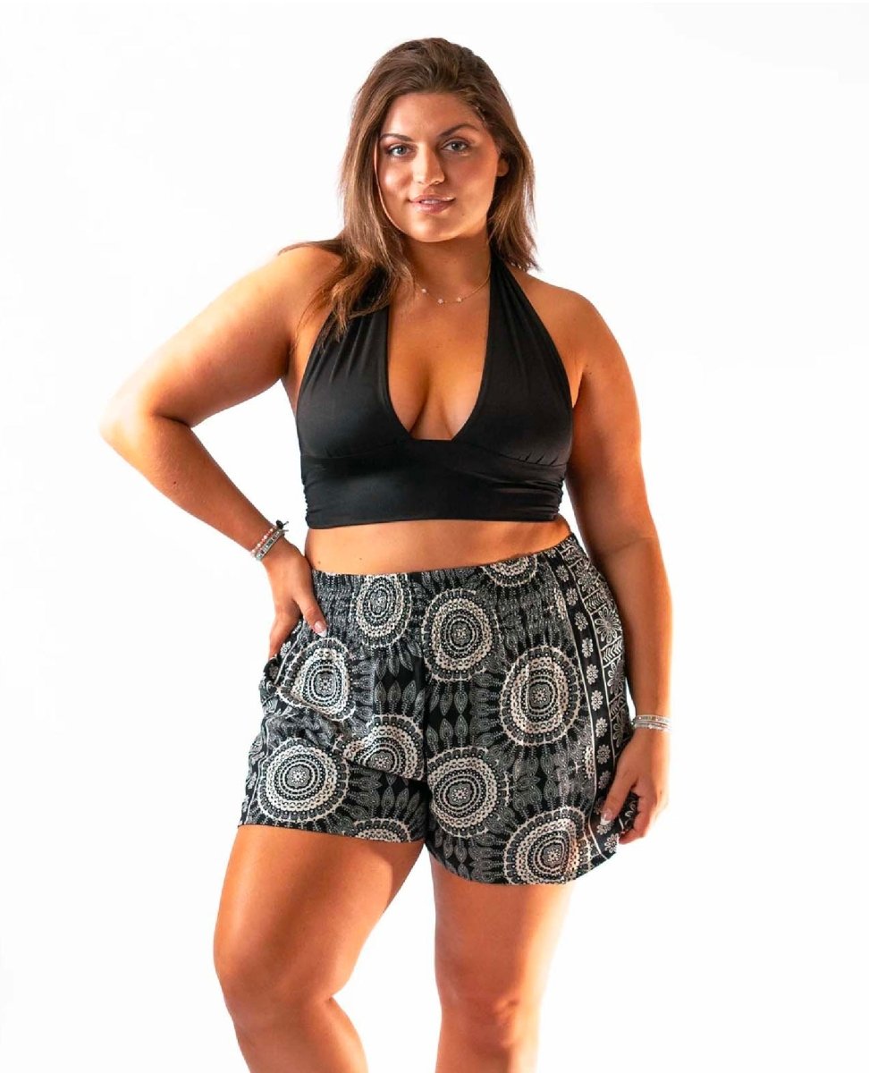 Bondi Black White Shorts - miamidrugpossession