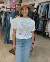 Bonjour Short Sleeve Tee Shirt - miamidrugpossession