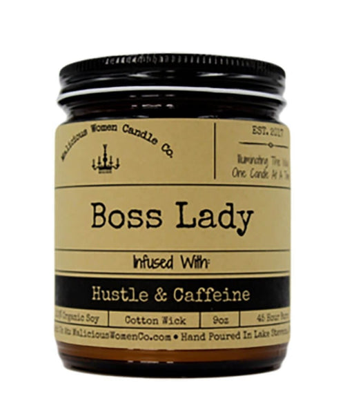 Boss Lady - Infused With Hustle & Caffine Candle - clearpathherbicide