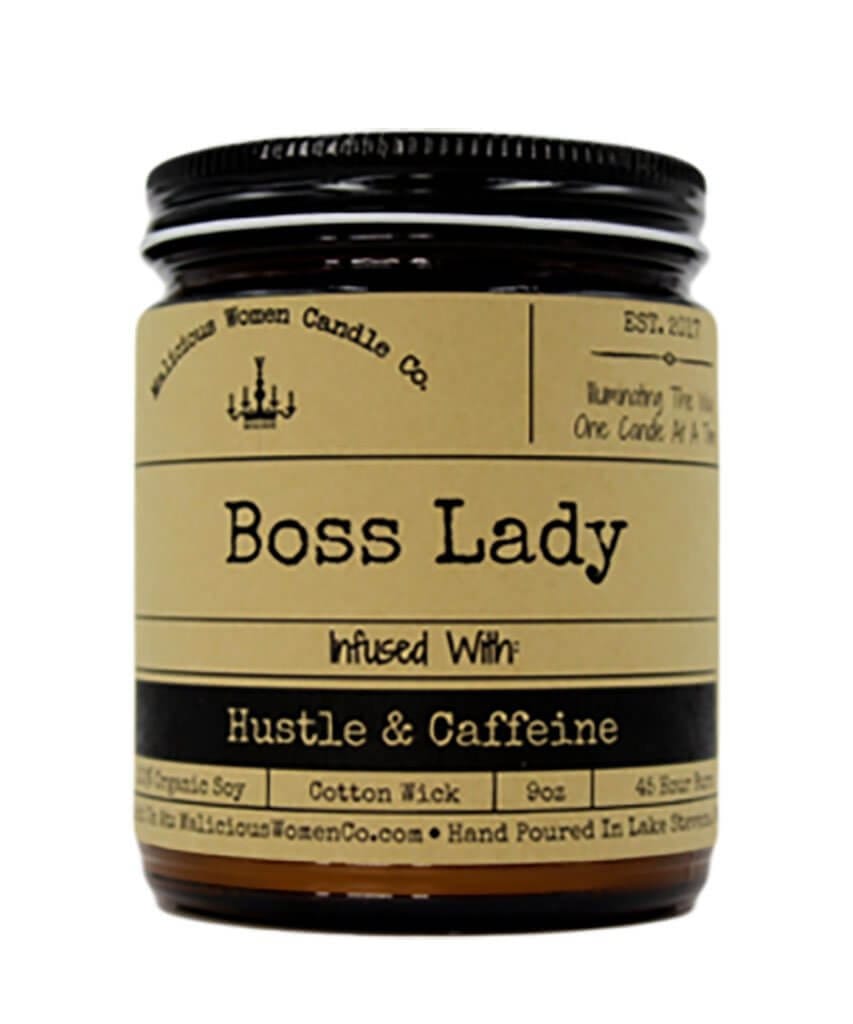 Boss Lady - Infused With Hustle & Caffine Candle - miamidrugpossession