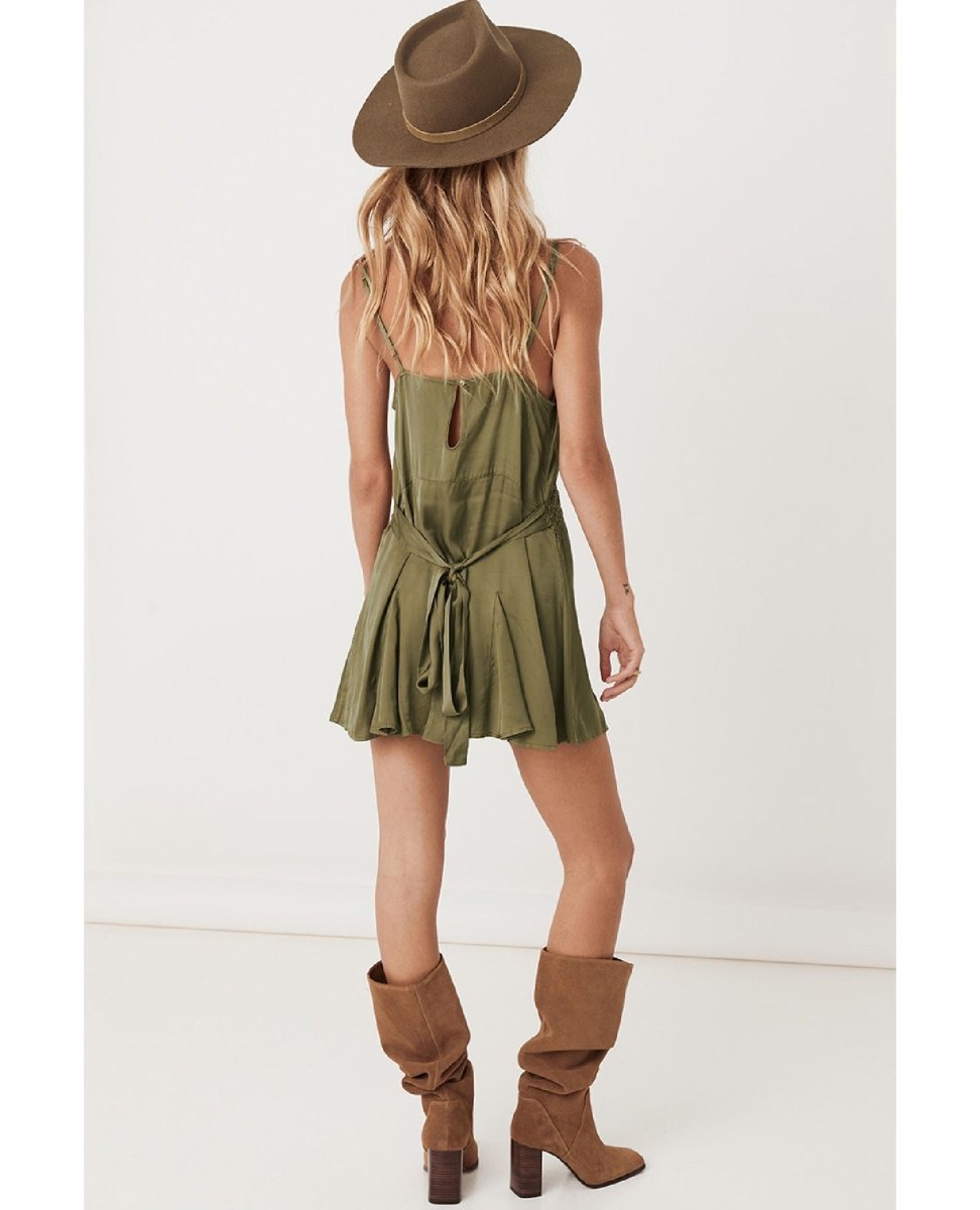 Boudoir Romper Olive - miamidrugpossession