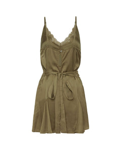 Boudoir Romper Olive - miamidrugpossession