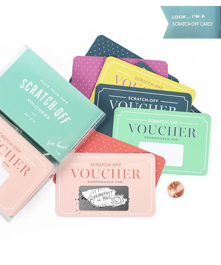 Box of Scratch Off Vouchers - PINK ARROWS