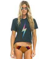 Boyfriend Bolt Tee Rainbow Pink - miamidrugpossession