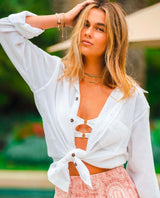 Boyfriend Button Up White - miamidrugpossession