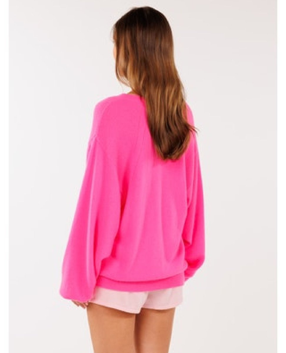 Boyfriend Cashmere Sweatshirt Flamingo - miamidrugpossession