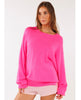 Boyfriend Cashmere Sweatshirt Flamingo - miamidrugpossession