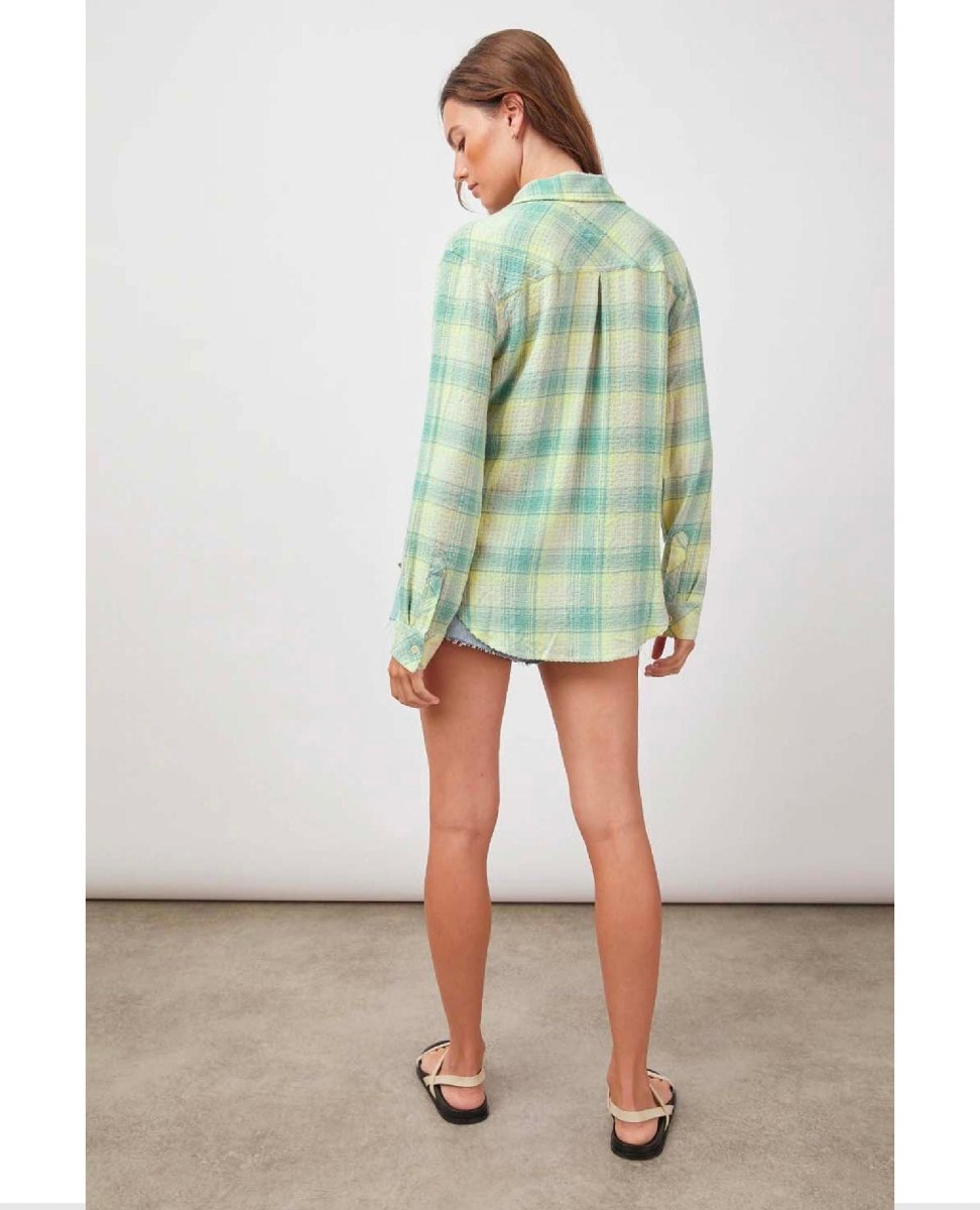 Brady Button Down Sage Lemon - miamidrugpossession