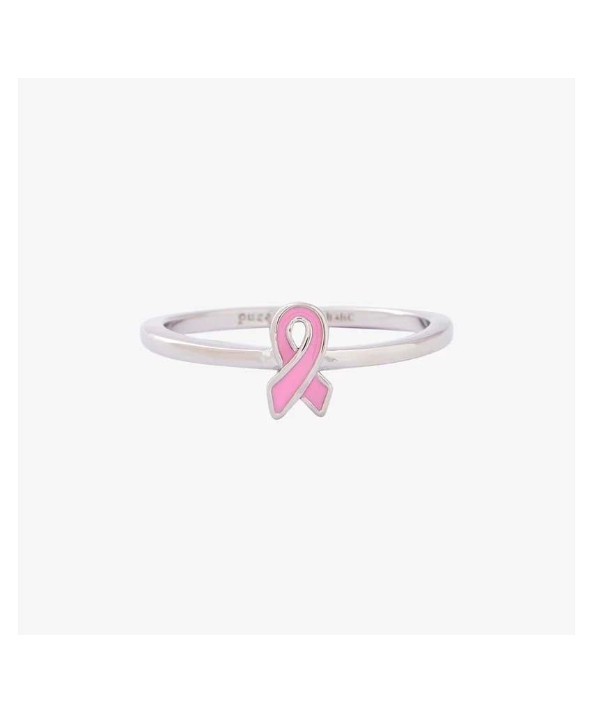 Breast Cancer Ring Silver - PINK ARROWS