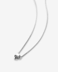 Breathe Icon Necklace Silver - PINK ARROWS