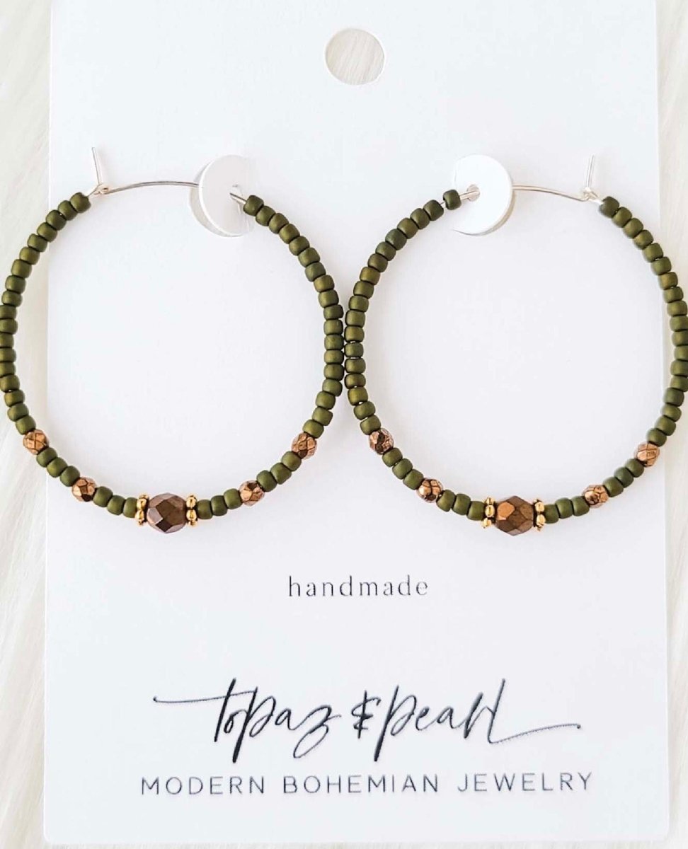 Bronzed Hoops Army Green - miamidrugpossession