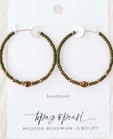 Bronzed Hoops Army Green - miamidrugpossession