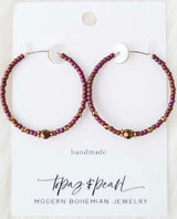 Bronzed Hoops Mauve Mocha - miamidrugpossession