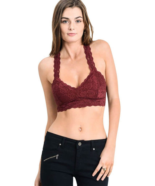 Brooke Padded Racerback, Burgundy - clearpathherbicide