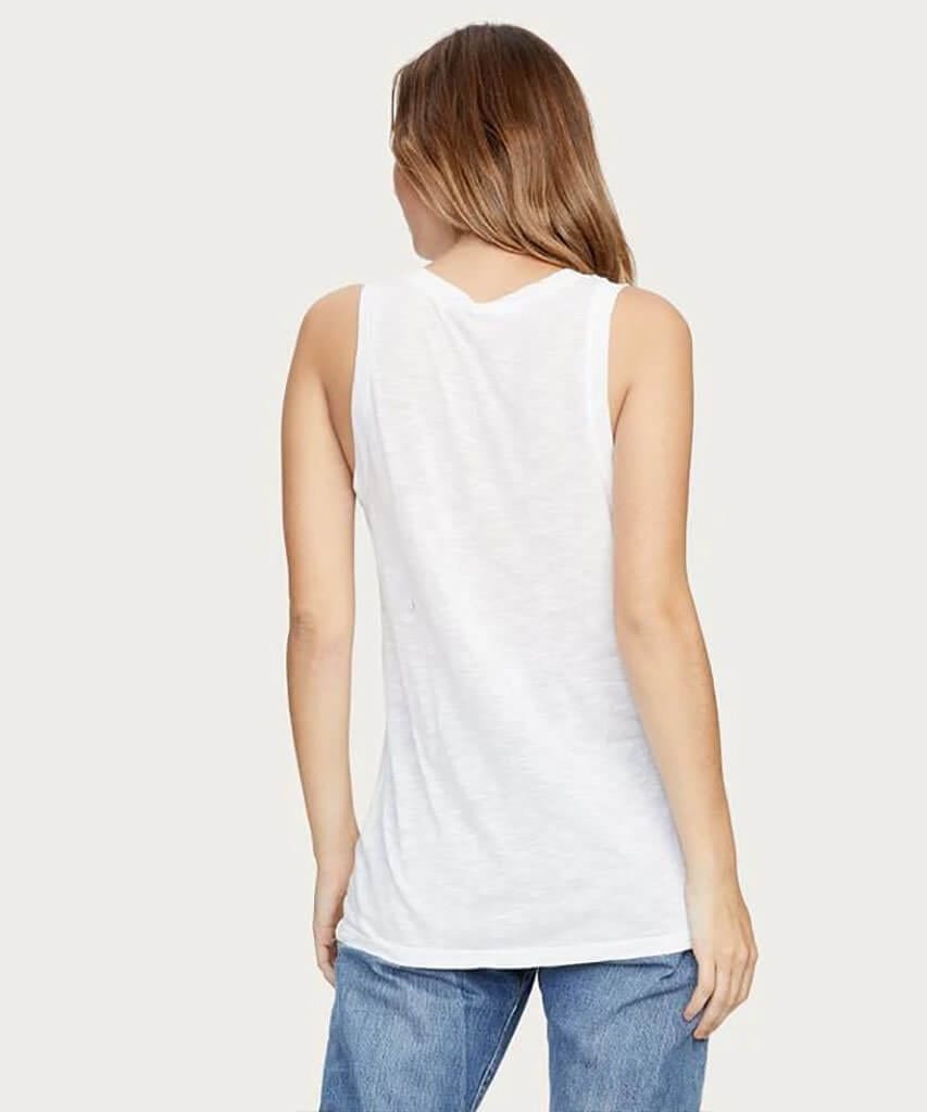 Brooklyn U Neck Tank White - miamidrugpossession