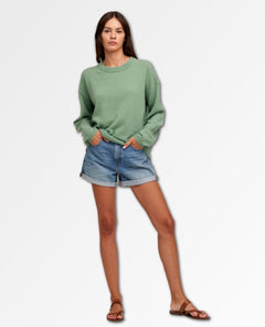 Brynne Cashmere Crewneck Spring Green - clearpathherbicide