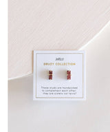 Burgundy Bar Druzy Earrings - miamidrugpossession