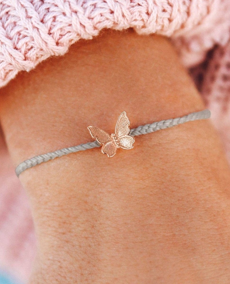 Butterfly in Flight Bracelet Light Grey - miamidrugpossession