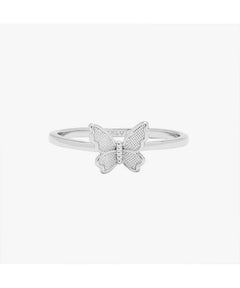 Butterfly in Flight Ring Silver - clearpathherbicide