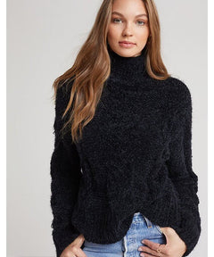 Cable Knit Sweater Black - miamidrugpossession