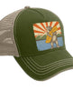 Cali Mountain Bear Trucker Hat Olive - clearpathherbicide