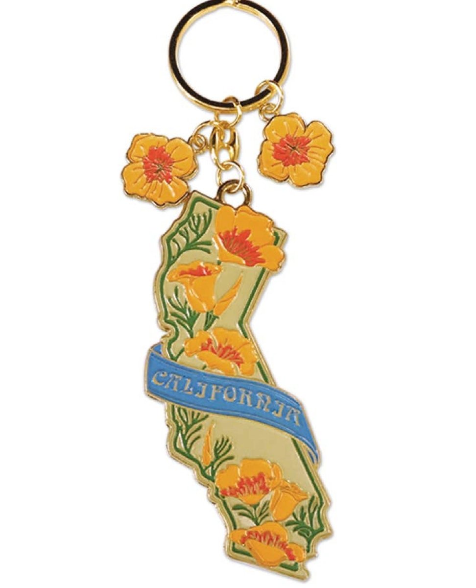 California Poppy Keychain - PINK ARROWS