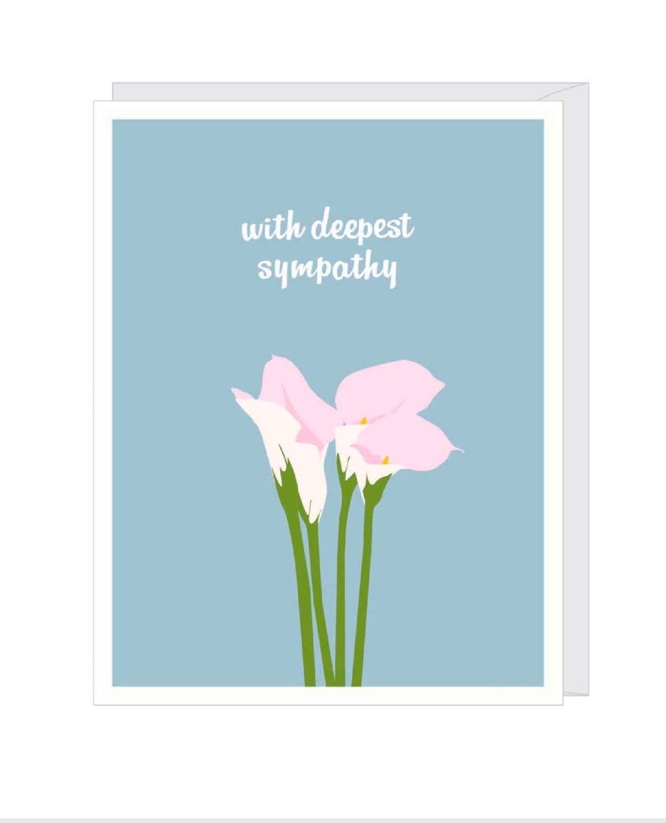 Calla Lily Sympathy Card - miamidrugpossession