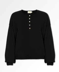 Callan Snap Sweatshirt Jet Black - clearpathherbicide