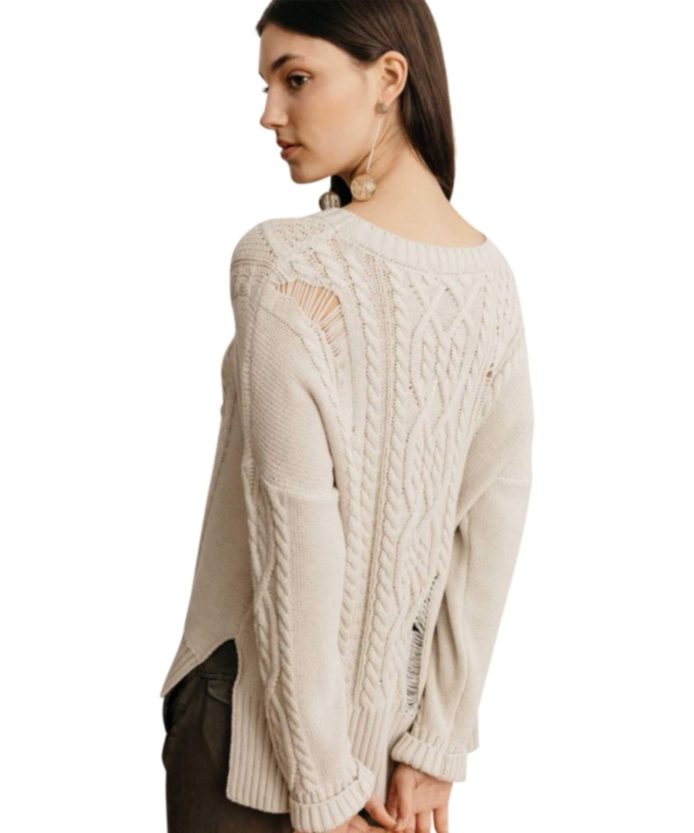 Cambria Sweater, Ecru - miamidrugpossession