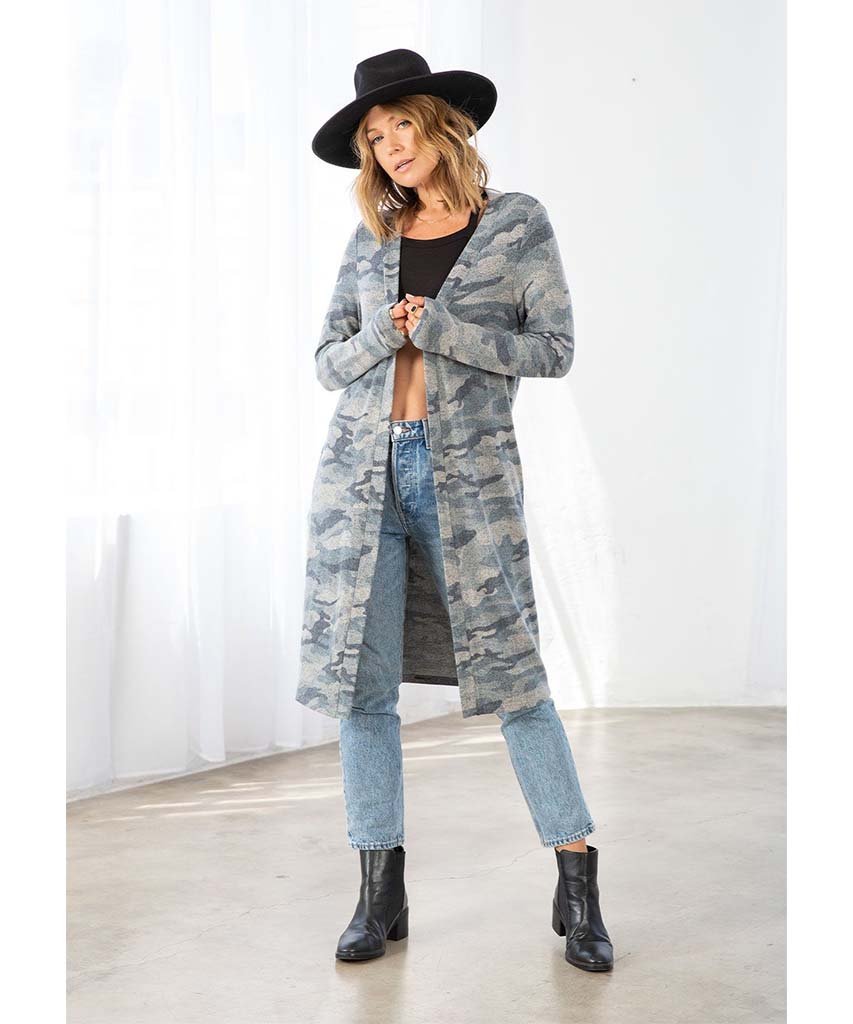 Camo Fuzzy Cardi - miamidrugpossession