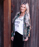 Camo Track Jacket Racing Stripe - miamidrugpossession