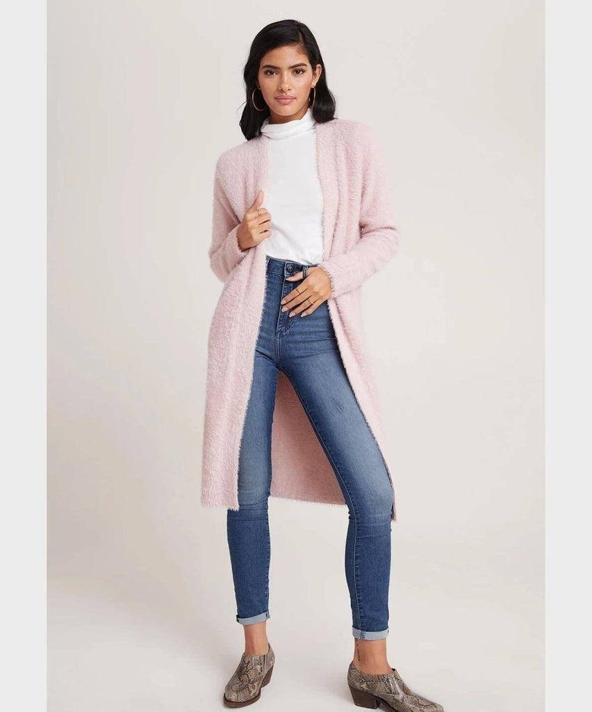 Cardi Coat with Pockets Rose - miamidrugpossession