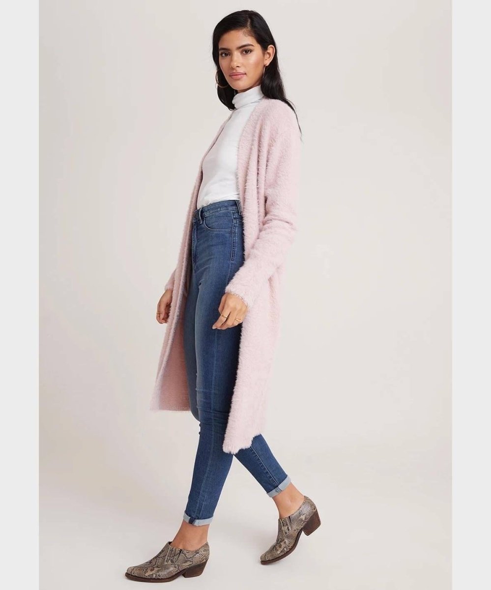 Cardi Coat with Pockets Rose - miamidrugpossession