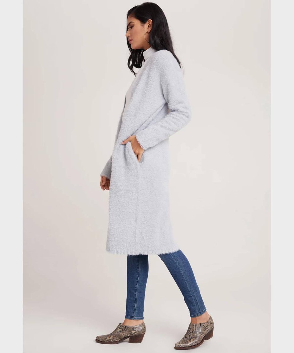 Cardi Coat with Pockets Silver - miamidrugpossession