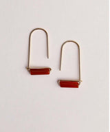 Carnelian Agate Gemstone Drop Earrings - clearpathherbicide