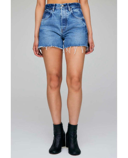 Cary Distressed Denim Hi Cut - Offs - miamidrugpossession