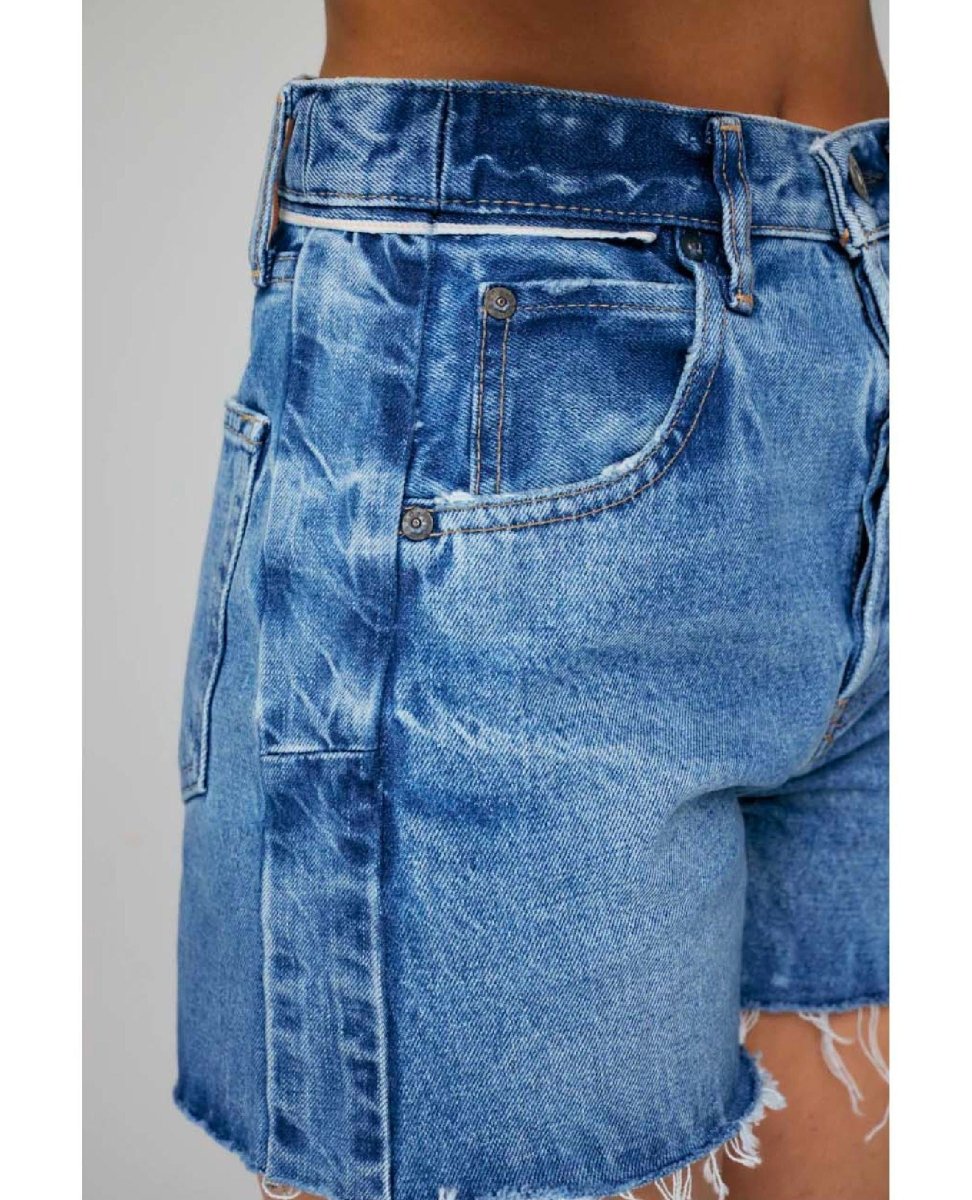 Cary Distressed Denim Hi Cut - Offs - miamidrugpossession