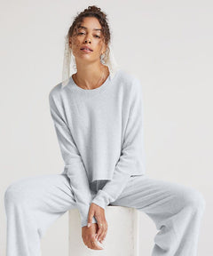 Cashmere Crewneck Sweater Heather Grey - miamidrugpossession